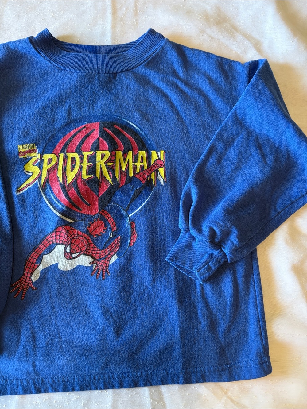 1990’s Marvel Comics Spider-Man Graphic Long Sleeve, Kids